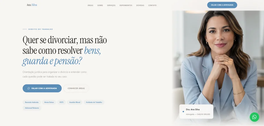 Landing page Filippi Sites